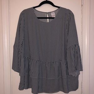 Navy pinstripe shirt